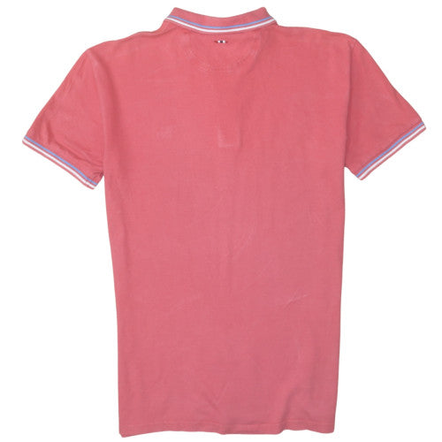 Napapijri Mens Pink Short Sleeve Slim Fit Polo Shirt Size L