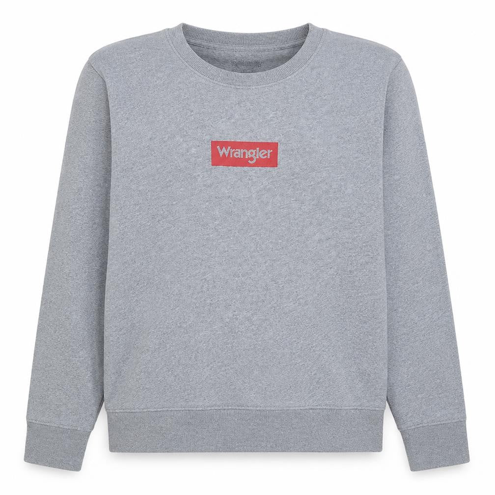 Wrangler Men's Grey Logo Crew Neck Sweatshirt Size M