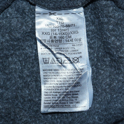 GAP Kids Boys Yellow & Grey Pullover Hoodie XXL Cotton Blend Sweatshirt