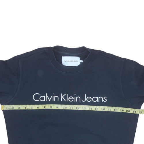 Calvin Klein Jeans Men’s Blue Crew Neck Logo Sweatshirt Size M