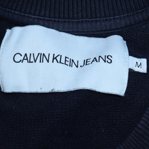 Calvin Klein Jeans Men’s Blue Crew Neck Logo Sweatshirt Size M