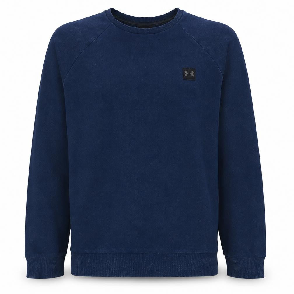 Under Armour Mens Blue Crew Neck Sweatshirt Large Fleece Pullover
