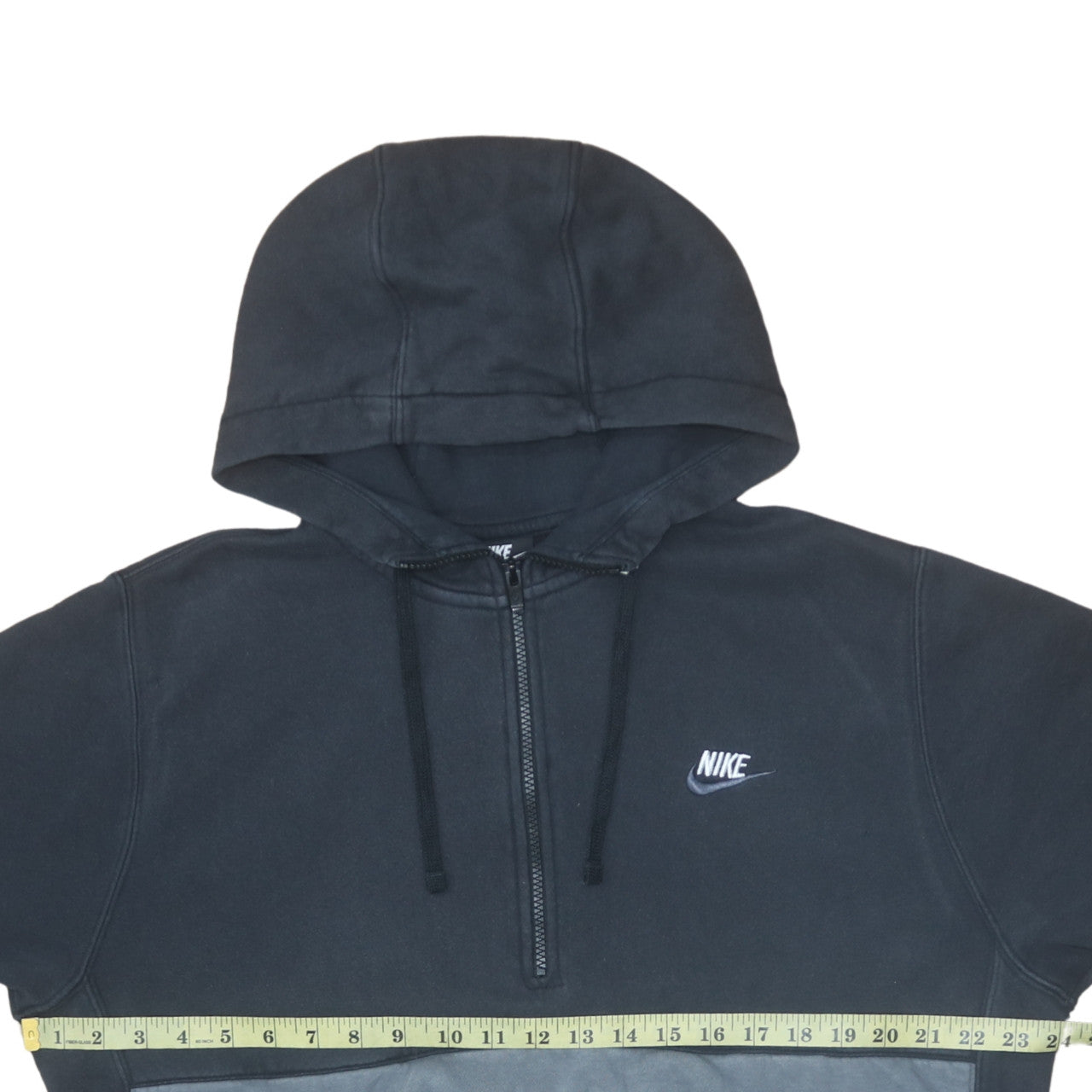 Nike Men's Black 1/2 Zip Hoodie Fleece Lined Pullover Size L