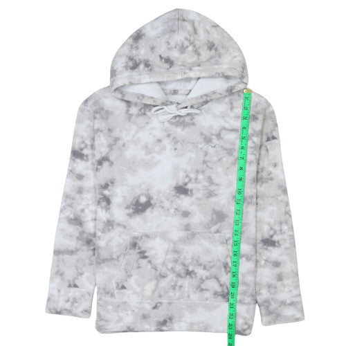 Hollister Unisex Grey XS Tie Dye Pullover Hoodie