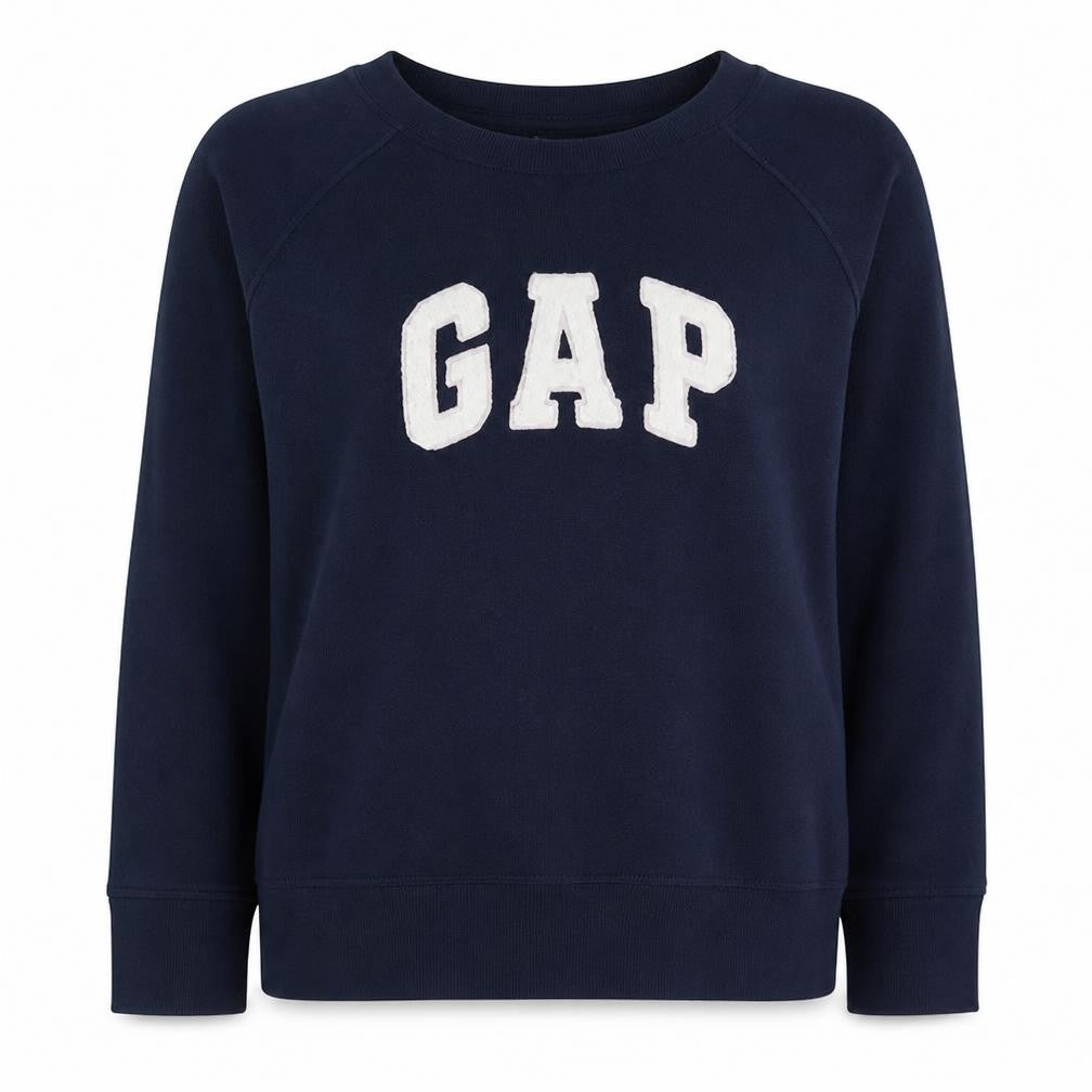 Gap Womens Navy Blue XL Cotton Blend Pullover Sweatshirt
