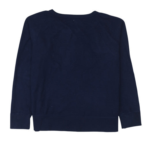 GAP Womens Navy Blue XL Cotton Blend Pullover Sweatshirt