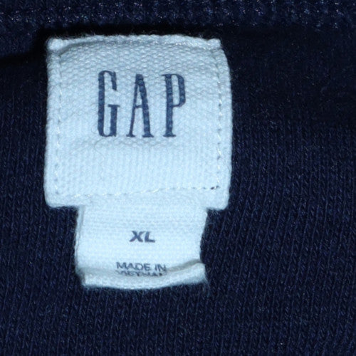 GAP Womens Navy Blue XL Cotton Blend Pullover Sweatshirt
