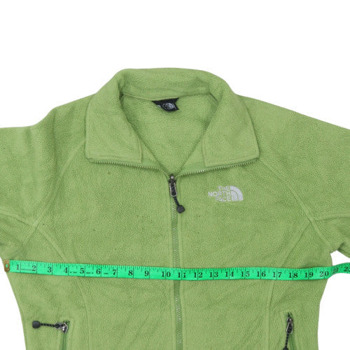The North Face Women's Green Fleece Jacket Size S Lightweight Zip Up