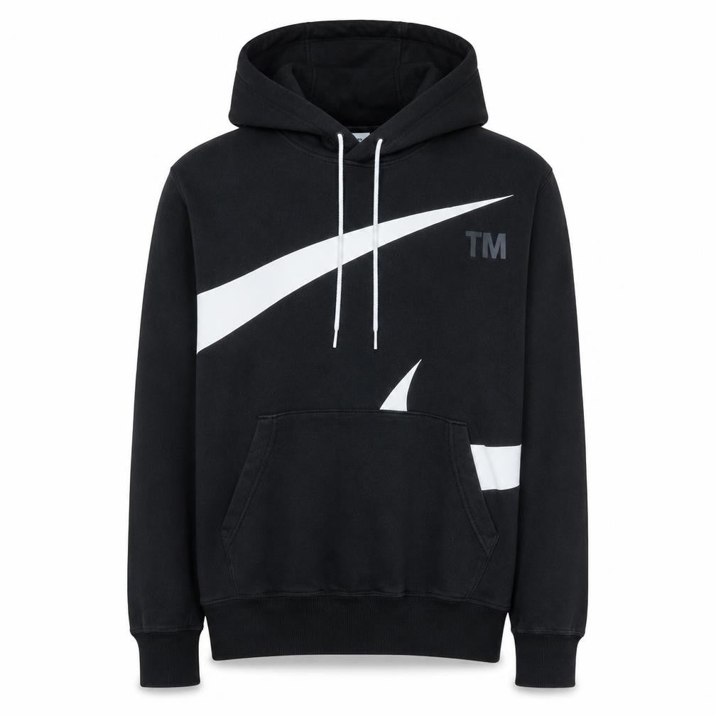 Nike Men Black L Pullover Hoodie Graphic Logo Sportswear