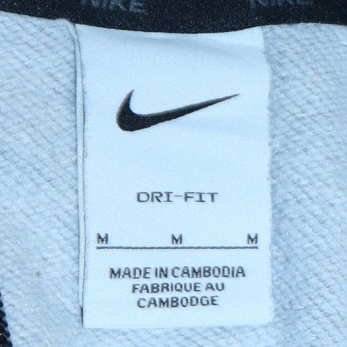 Nike Men's Grey Dri-FIT Full Zip Hoodie Size M
