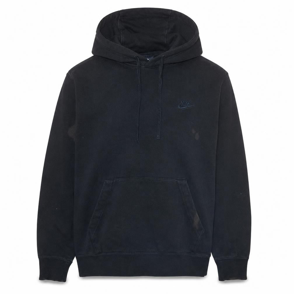 Nike Men's Black Pullover Hoodie L Cotton Fleece Logo Sportswear