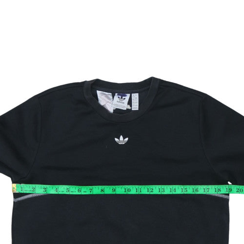 Adidas Boys Black Crew Neck Pullover Sweatshirt 13-14 Years Classic Style