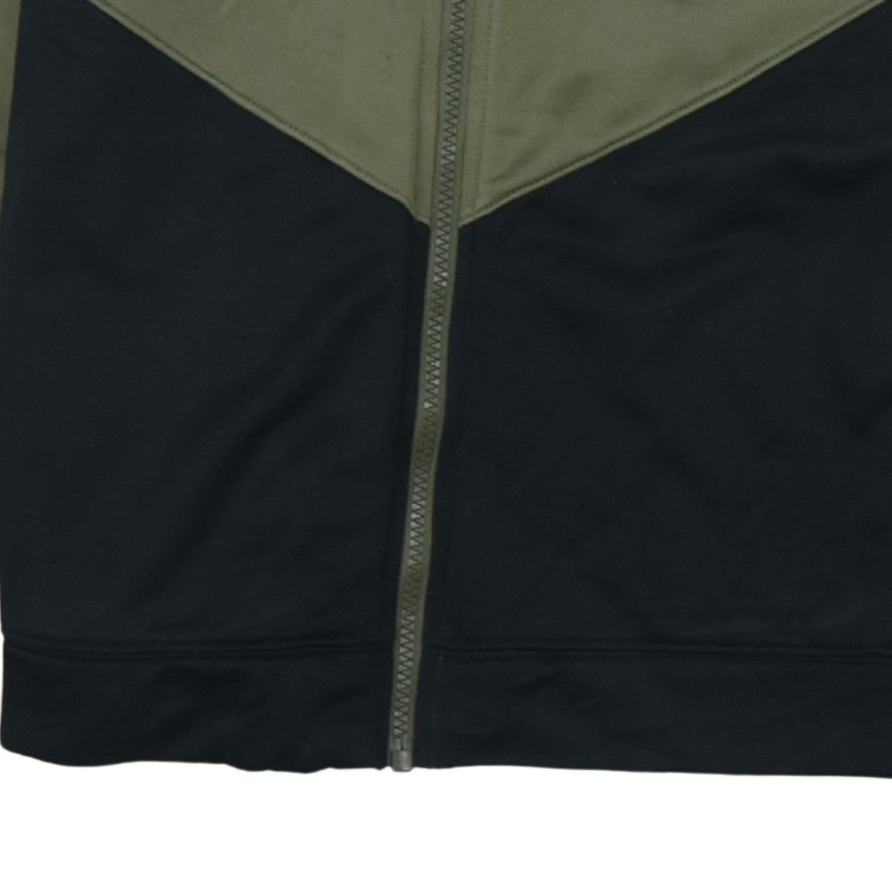Nike Boys Green Track Jacket XL 158-170cm Zip Up Colourblock Sportswear