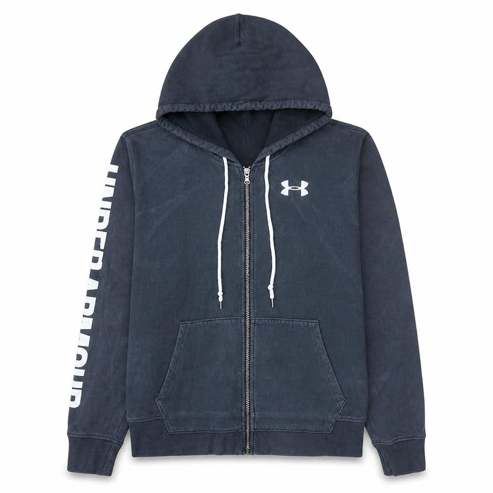 Under Armour Men's Black Full Zip Hoodie Size L Loose Fit