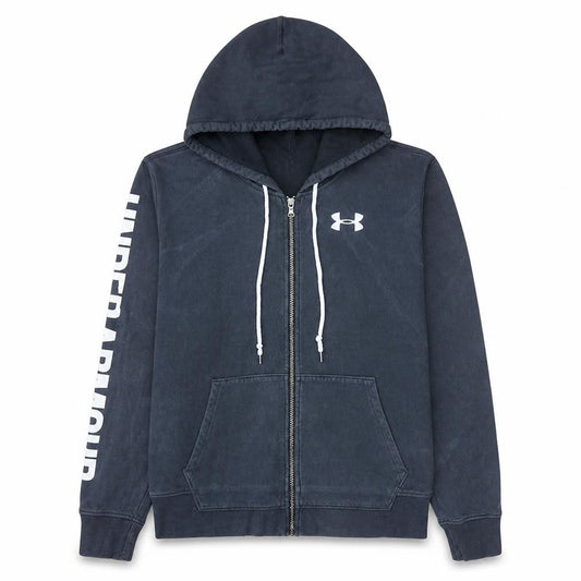 Under Armour Men's Black Full Zip Hoodie Size L Loose Fit