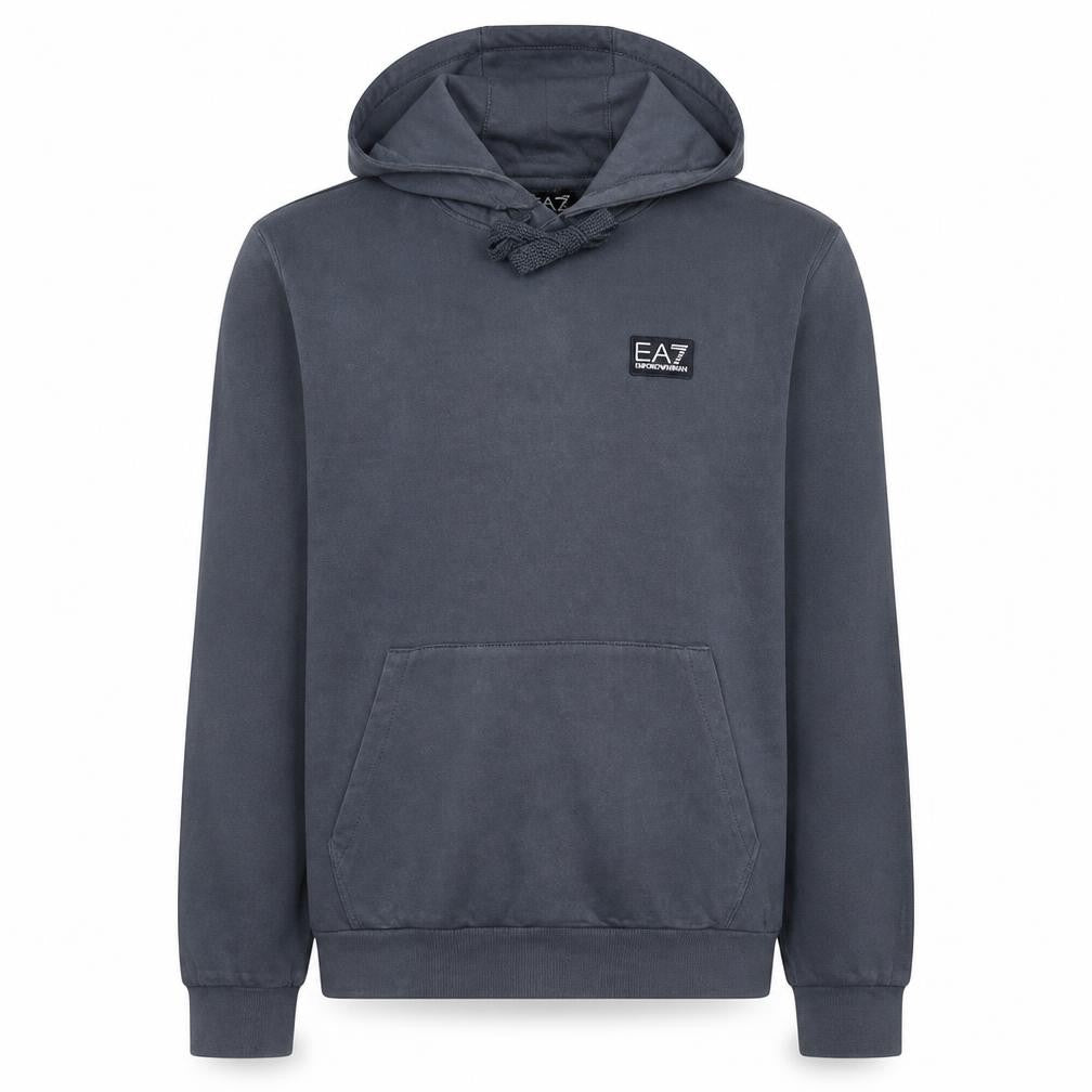 Emporio Armani EA7 Men's Grey Pullover Hoodie Size L Regular Fit