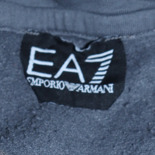 Emporio Armani EA7 Men's Grey Pullover Hoodie Size L Regular Fit