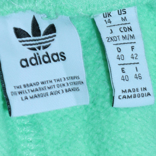 Adidas Womens Green Jogger Sweatpants Size 14 Cotton Blend Casual