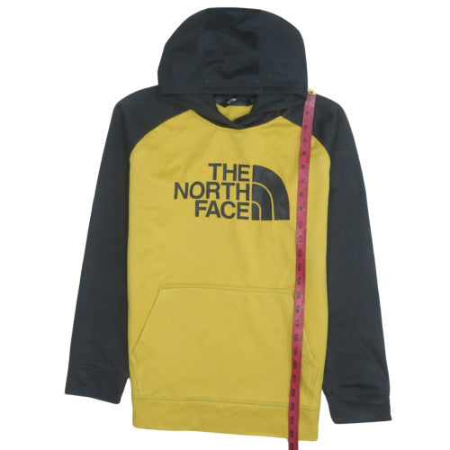 The North Face Boys Yellow & Black Pullover Hoodie XL Polyester Fleece