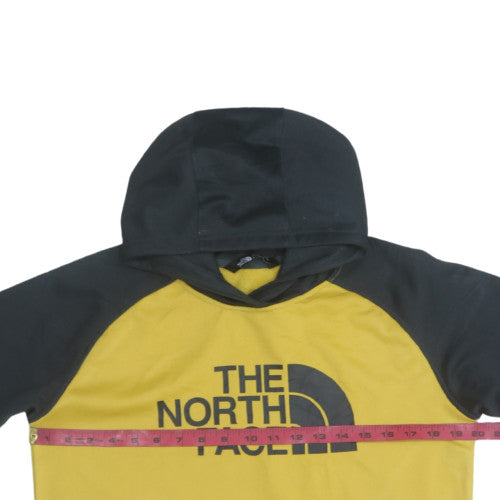 The North Face Boys Yellow & Black Pullover Hoodie XL Polyester Fleece