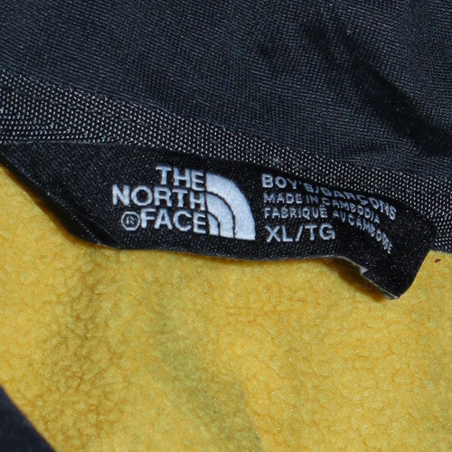 The North Face Boys Yellow & Black Pullover Hoodie XL Polyester Fleece