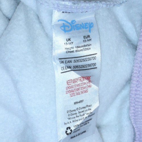 Disney Girls Purple Stitch Hoodie 13-14 Years Pullover Fleece Sweatshirt