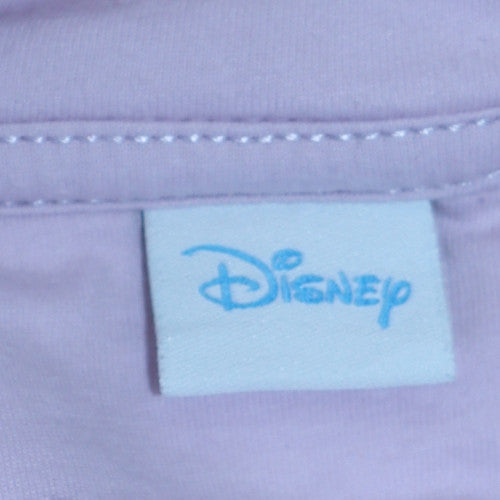 Disney Girls Purple Stitch Hoodie 13-14 Years Pullover Fleece Sweatshirt