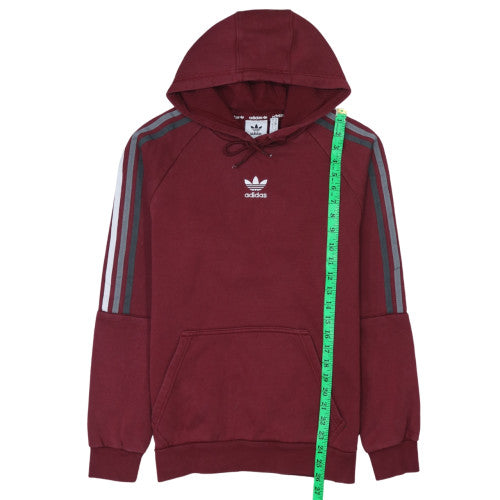 Adidas Men's Red Pullover Hoodie Small Regular Fit Logo Sportswear