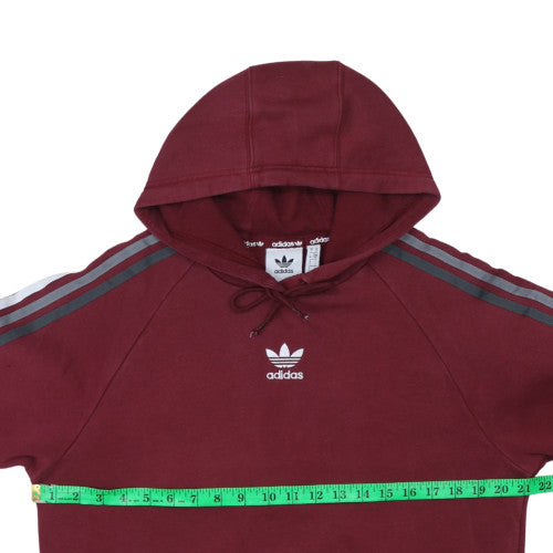 Adidas Men's Red Pullover Hoodie Small Regular Fit Logo Sportswear