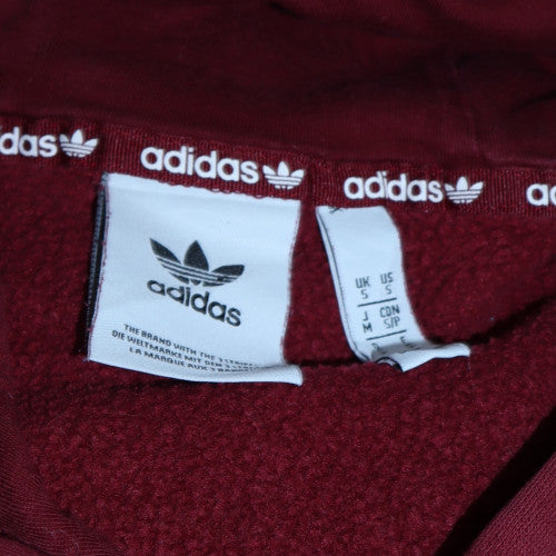 Adidas Men's Red Pullover Hoodie Small Regular Fit Logo Sportswear