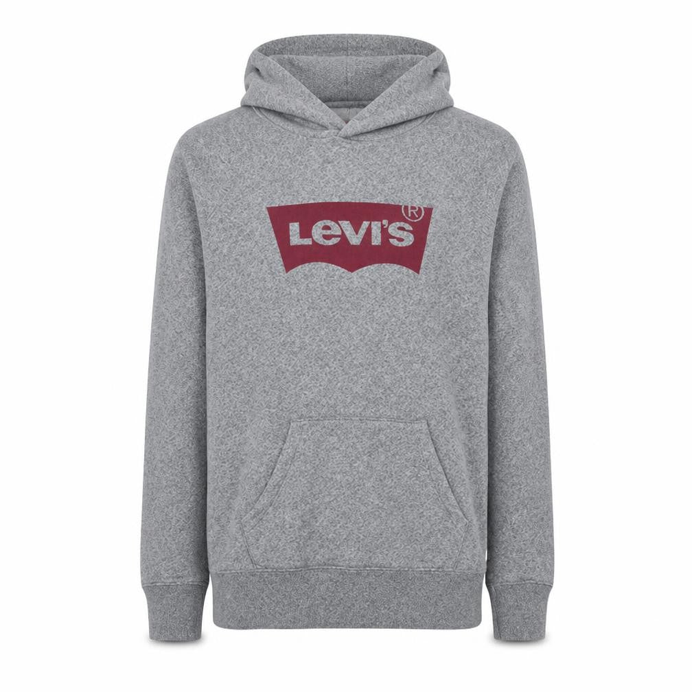 Levi's Men's Grey Pullover Hoodie Small Logo Graphic Print