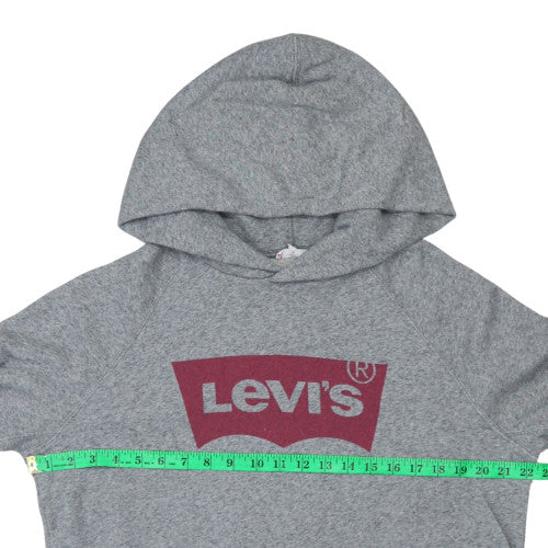 Levi's Men's Grey Pullover Hoodie Small Logo Graphic Print
