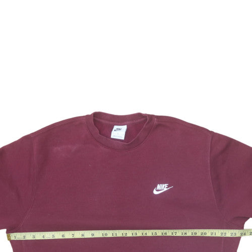 Nike Men's Red Crew Neck Pullover Sweatshirt M Regular Fit