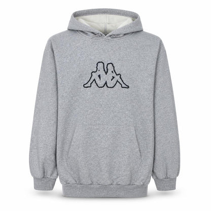 Kappa Men's Grey 2XL Pullover Hoodie with Logo Design