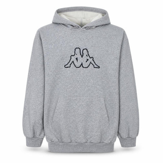 Kappa Men's Grey 2XL Pullover Hoodie with Logo Design