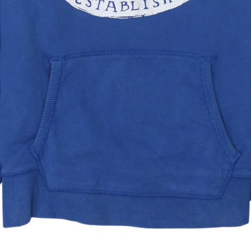 Tommy Hilfiger Men's Blue Pullover Hoodie M Graphic Fleece Sweatshirt