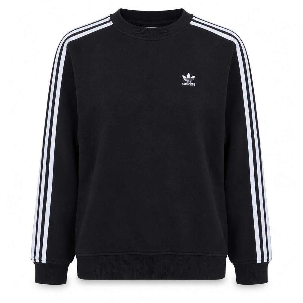 Adidas Women Black XS Pullover Sweatshirt Crew Neck Classic Logo