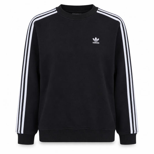 Adidas Women Black XS Pullover Sweatshirt Crew Neck Classic Logo