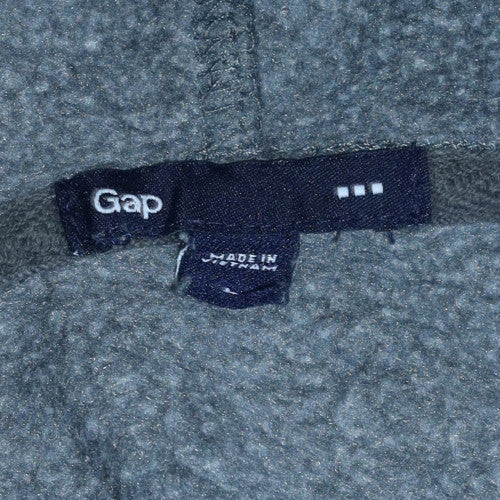 GAP Men's Grey Logo Pullover Hoodie Size M Fleece USA Graphic