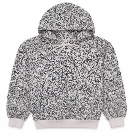 Levi's Women Ivory & Black Pullover Hoodie S Abstract Print Cotton