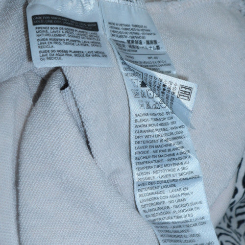 Levi's Women Ivory & Black Pullover Hoodie S Abstract Print Cotton