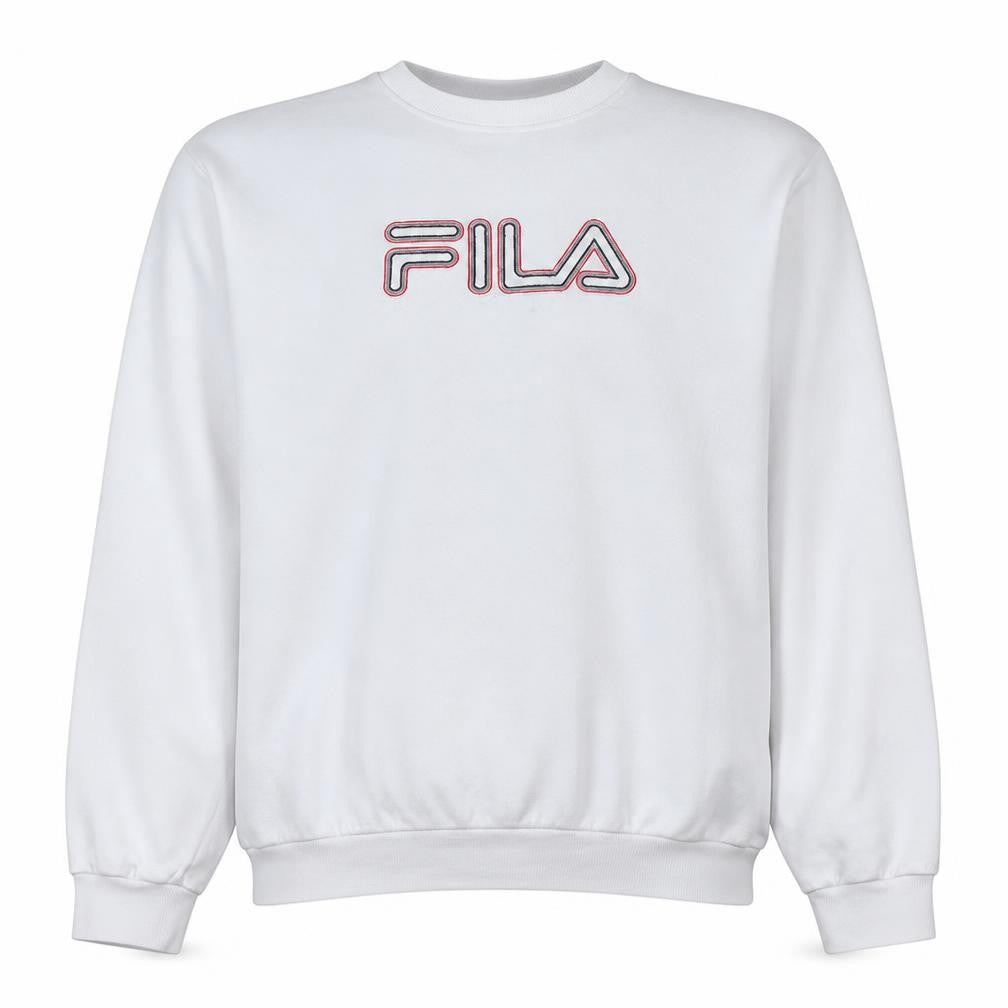 Fila Men's White XL Pullover Crew Neck Sweatshirt