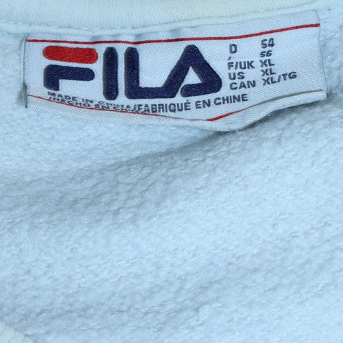 Fila Men's White XL Pullover Crew Neck Sweatshirt