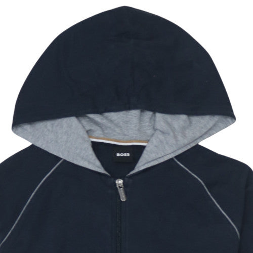 BOSS Men's Blue Full Zip Hoodie Size S Regular Fit