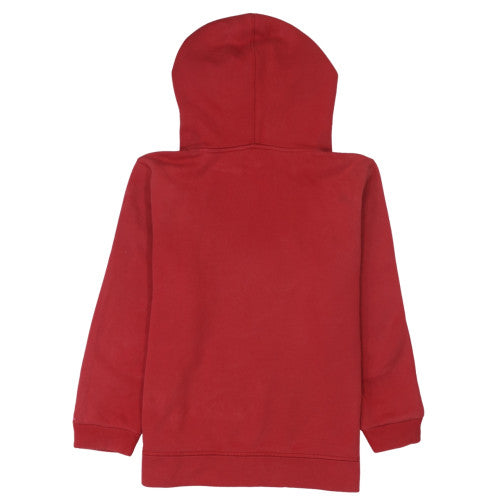 Tommy Hilfiger Men's Red Pullover Hoodie M Logo Fleece Sweatshirt
