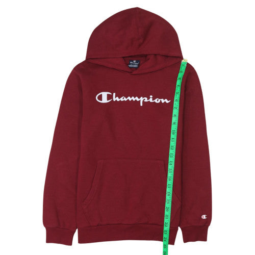 Champion Boys Red Pullover Hoodie 13-14 Years Logo Fleece Sweatshirt