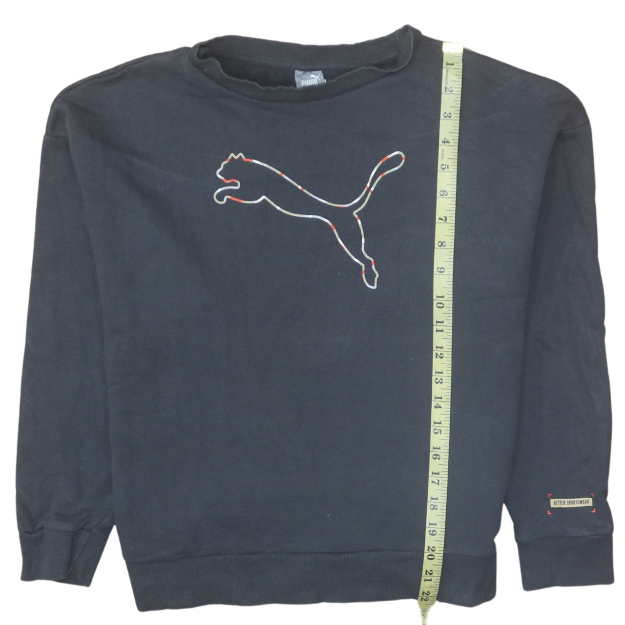 Puma Women's Black Medium Pullover Sweatshirt Logo Crew Neck