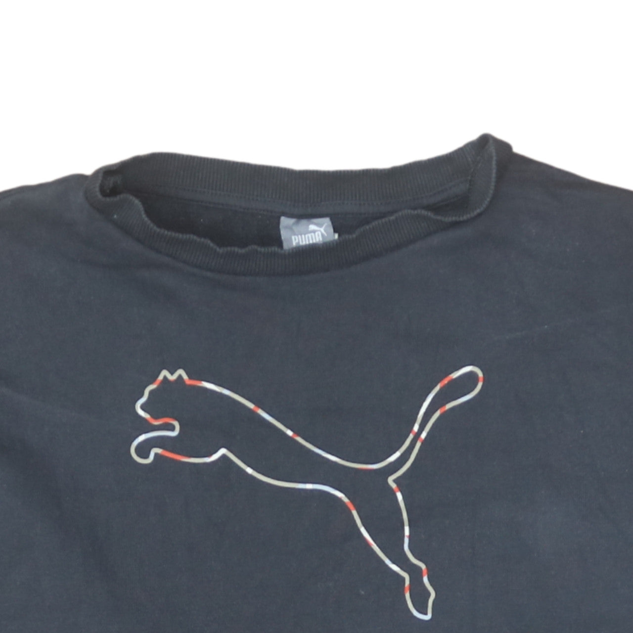 Puma Women's Black Medium Pullover Sweatshirt Logo Crew Neck