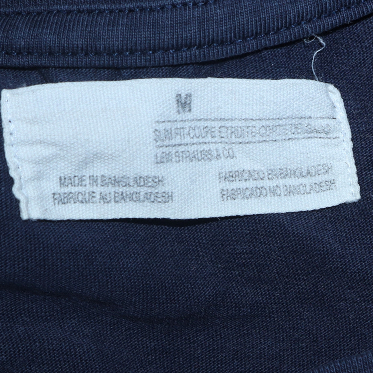 Levi's Men's Blue Slim Fit V-Neck Cotton T-Shirt Size M