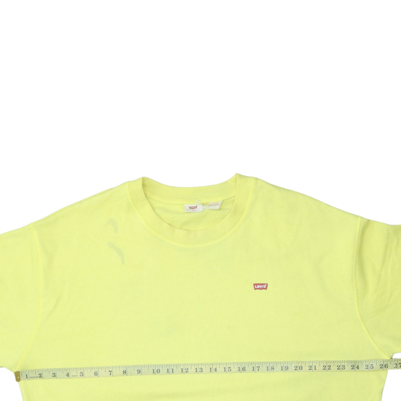 Levi's Women Yellow Crew Neck Long Sleeve Pullover Sweatshirt XXL